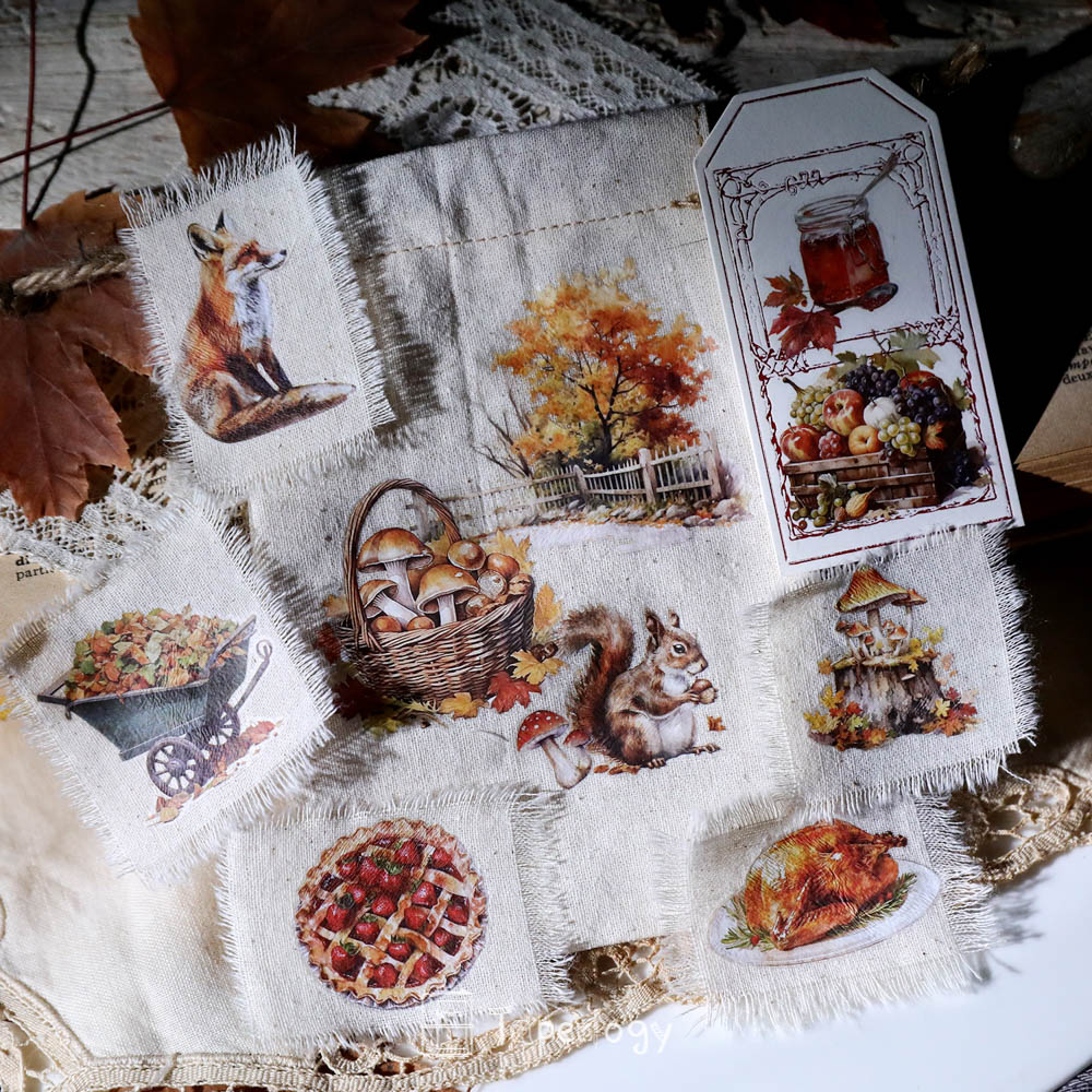 Toli Rustic Fall Rub-on Stickers