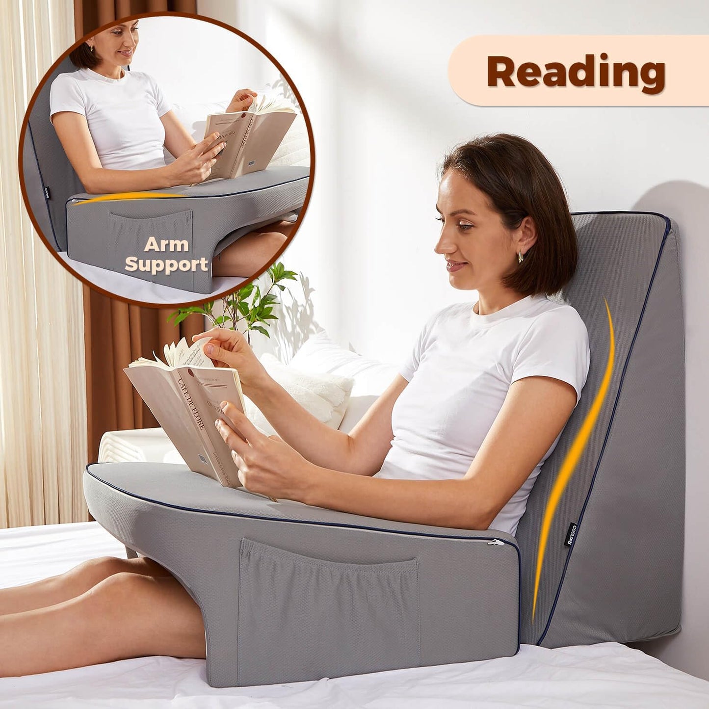 Reading Lap Pillow Lap Desk Pillow for Bed