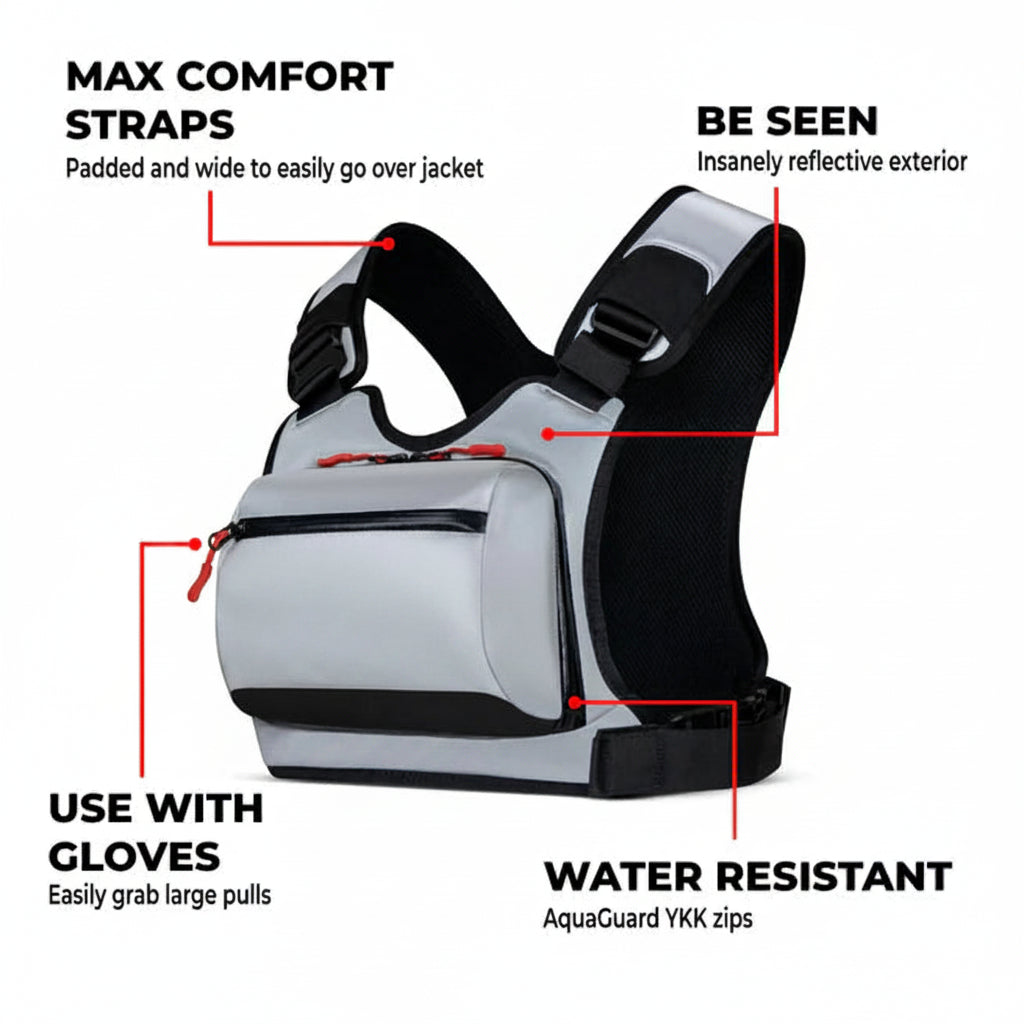 NightRider™ Reflective Motorcycle Chest Rig