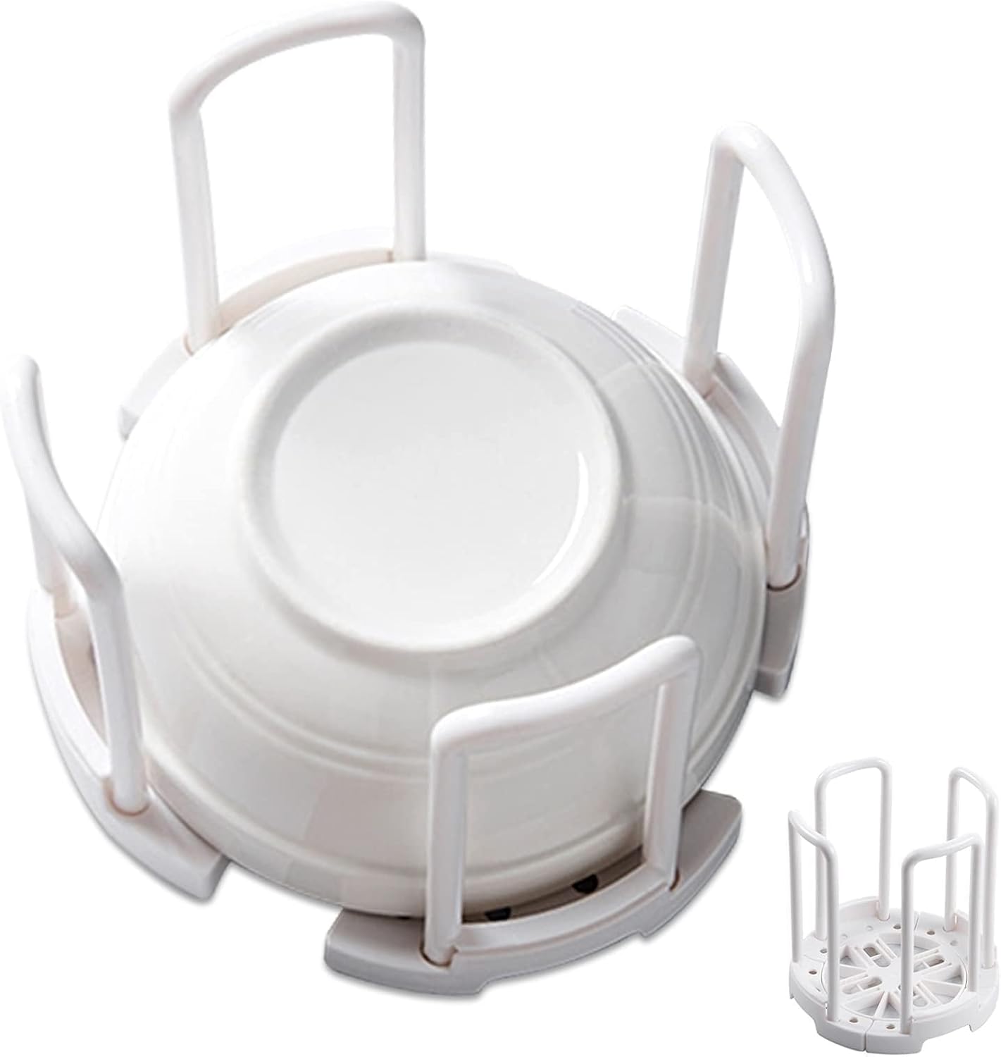 Retractable Dish Holder with Handle for Kitchen Organization