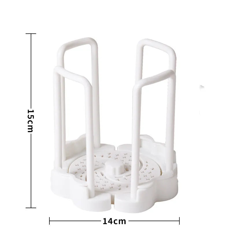 Retractable Dish Holder with Handle for Kitchen Organization
