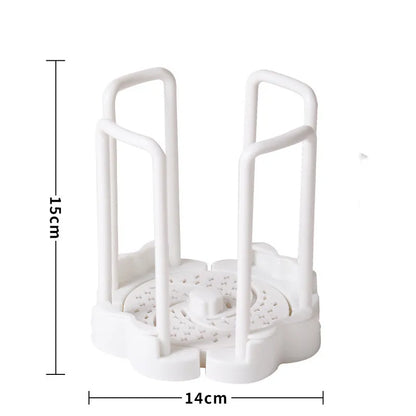 Retractable Dish Holder with Handle for Kitchen Organization