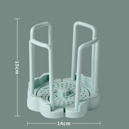 Retractable Dish Holder with Handle for Kitchen Organization