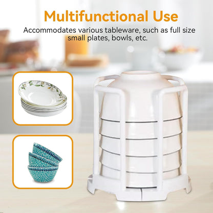 Retractable Dish Holder with Handle for Kitchen Organization