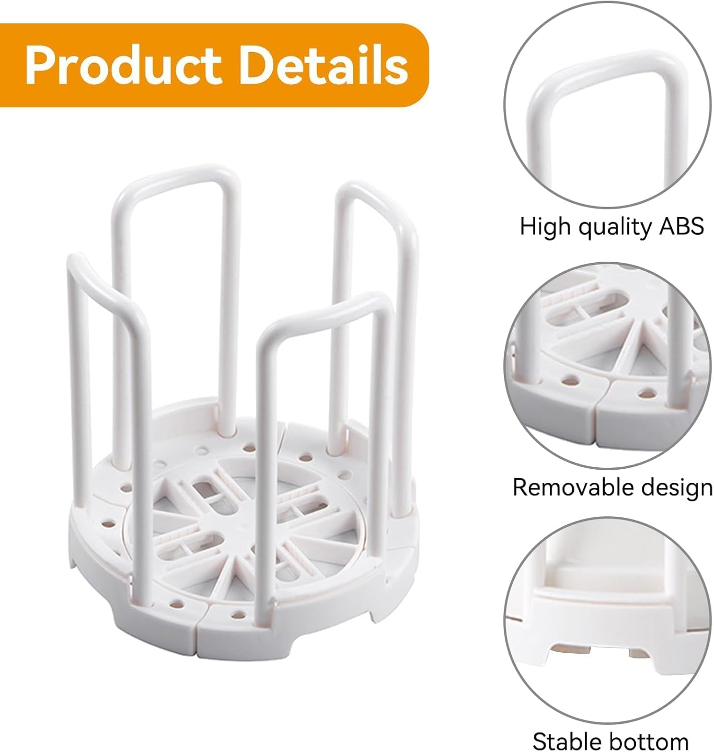 Retractable Dish Holder with Handle for Kitchen Organization