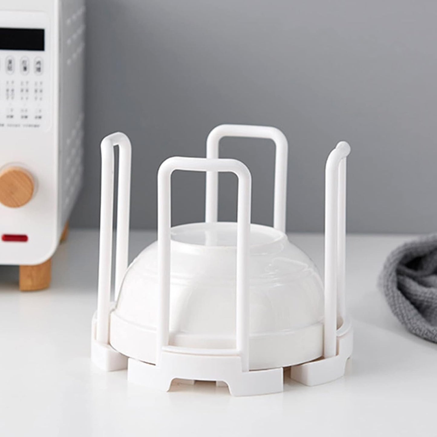 Retractable Dish Holder with Handle for Kitchen Organization