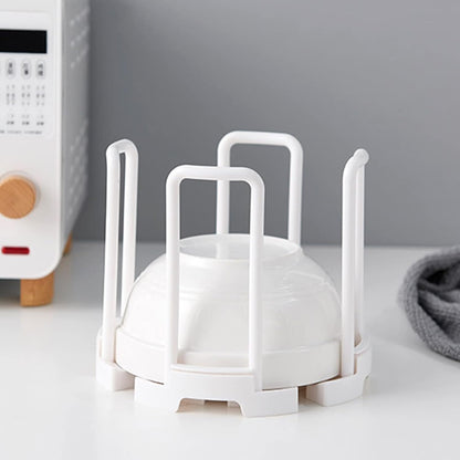 Retractable Dish Holder with Handle for Kitchen Organization
