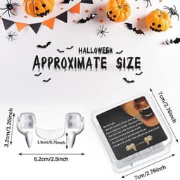 Retractable Vampire Teeth For Halloween