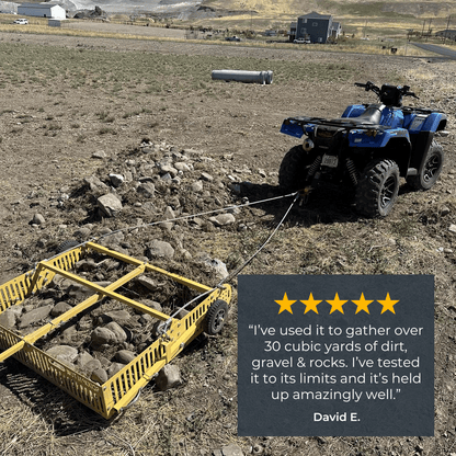Scoop'N'Tow 2-in-1 Manure Scooper / Paddock Field Cleaner + Trailer