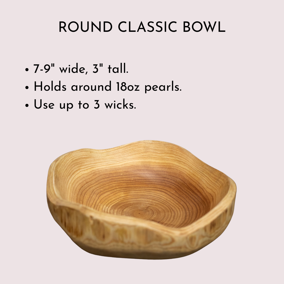 Wooden Bowl Gift Set - Scented White