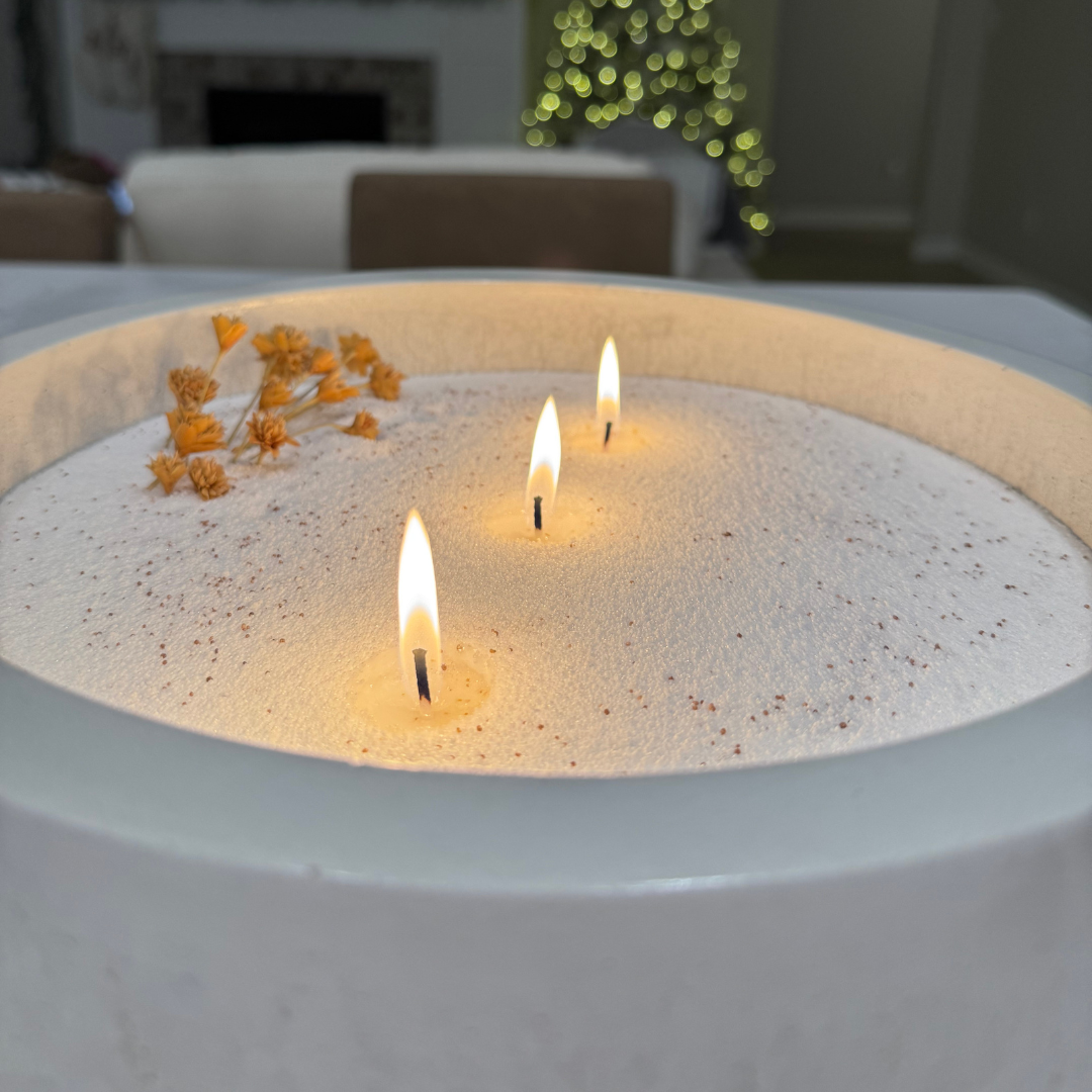 Wooden Bowl Gift Set - Scented White