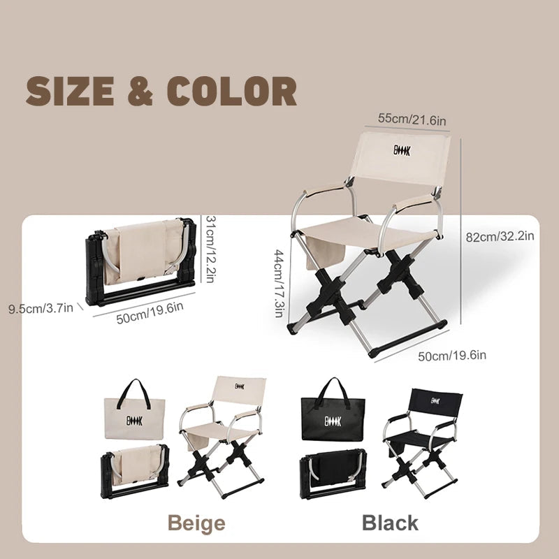 Foldable Aluminum Director's Camping Chair