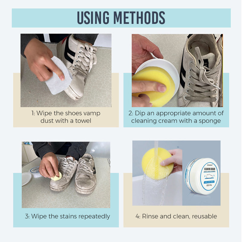 ✨2024 new version💥260g Multi-functional shoes cleaning and stain removal cream (50% Off today)