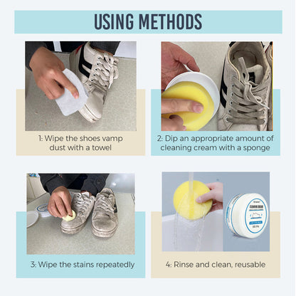 ✨2024 new version💥260g Multi-functional shoes cleaning and stain removal cream (50% Off today)