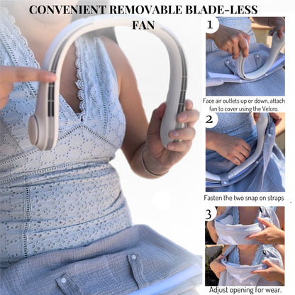 Nursing Cool Cover with Built-in Fan | LAVENDER BREEZE
