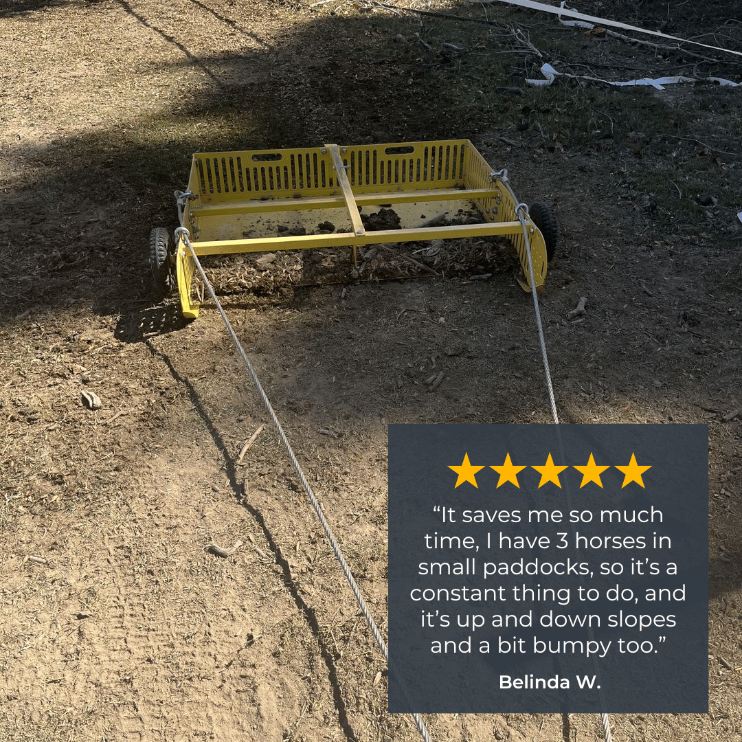 Scoop'N'Tow 2-in-1 Manure Scooper / Paddock Field Cleaner + Trailer