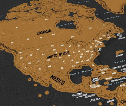 Scratch Off World Map Poster