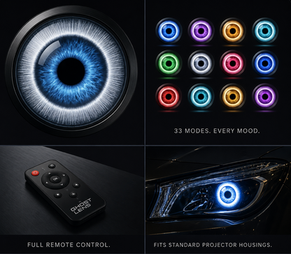 DemonGlow Animated LED Headlight Kit 👁️🔥