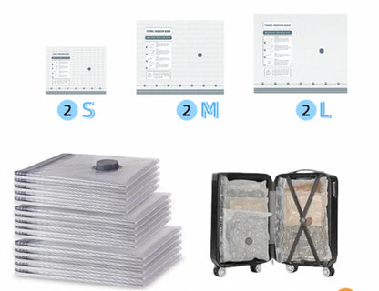 Travel Compression Vacuum Bags with Pump Combo