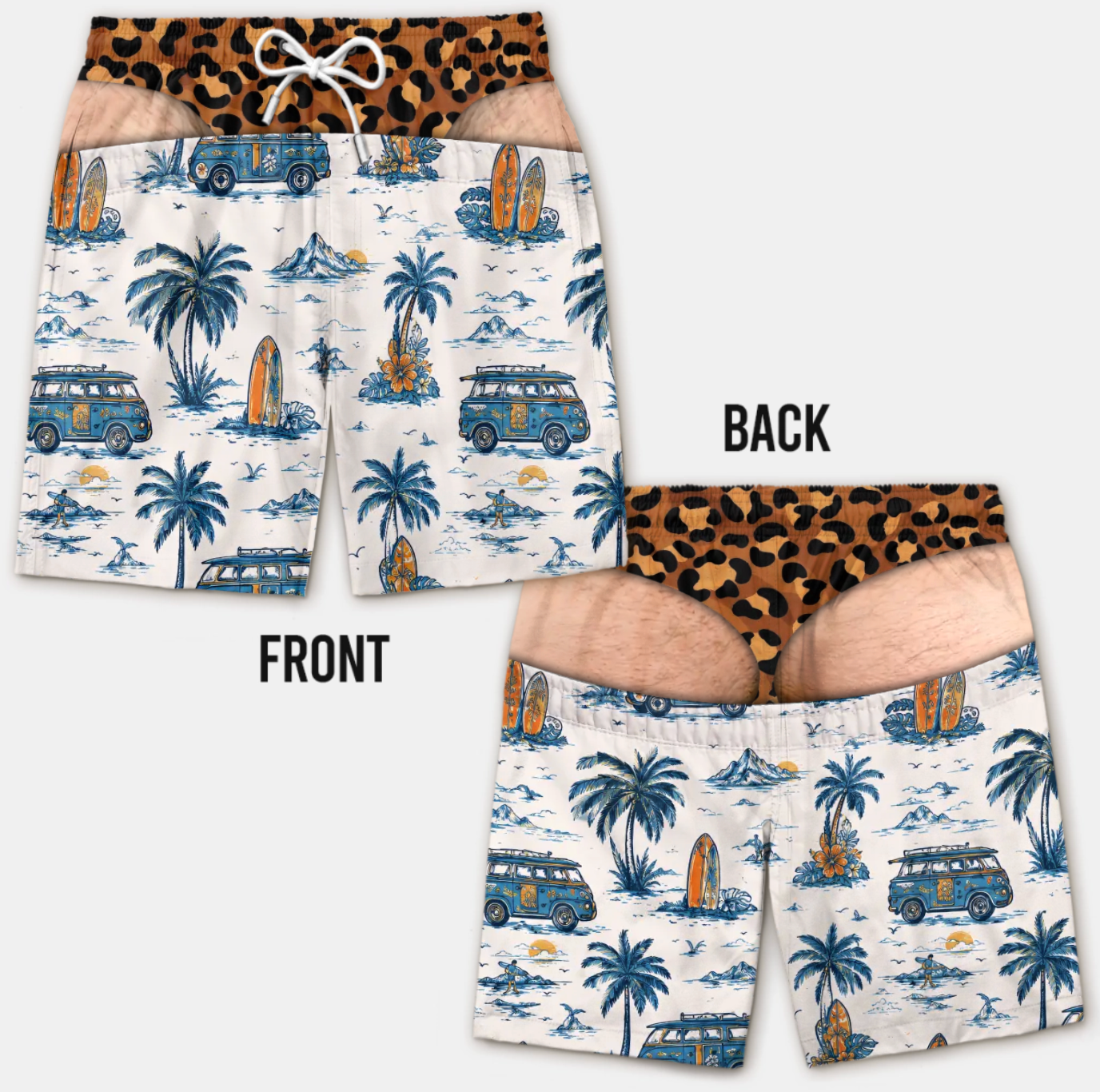 FreedomCheeks™ Funny American Flag Swim Shorts