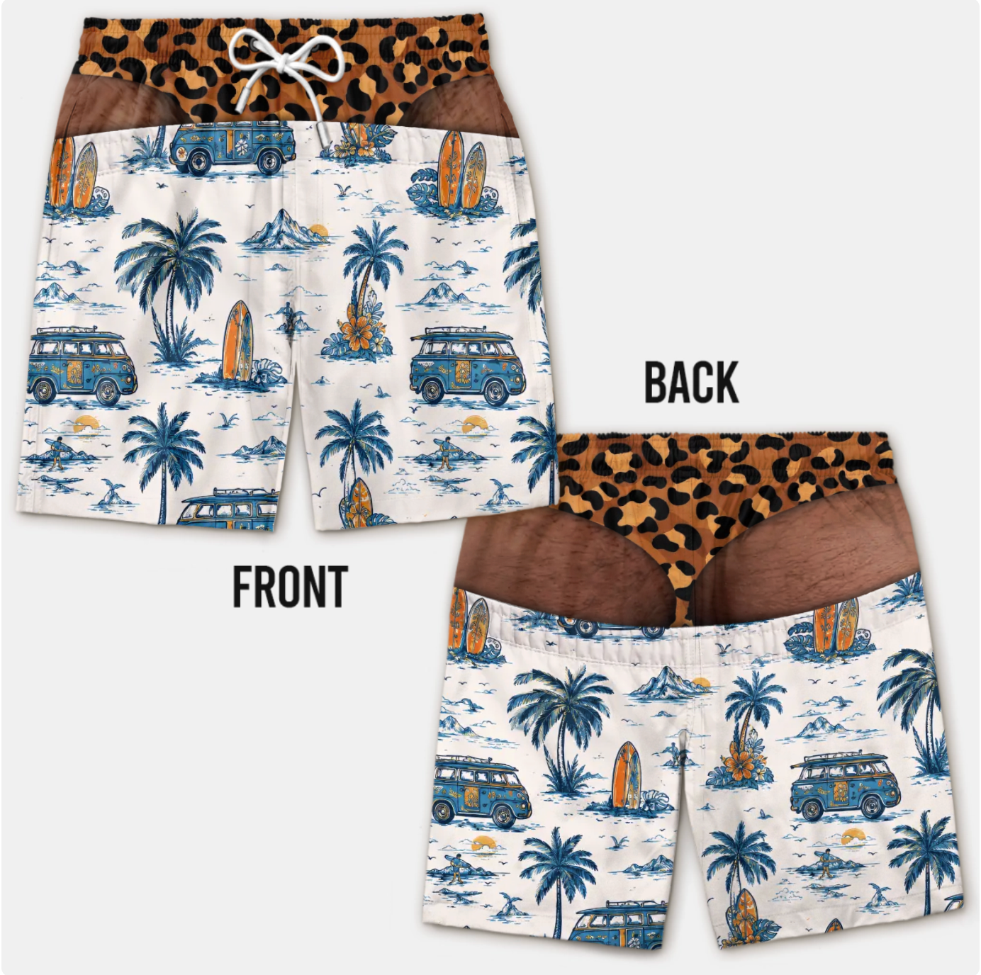 FreedomCheeks™ Funny American Flag Swim Shorts