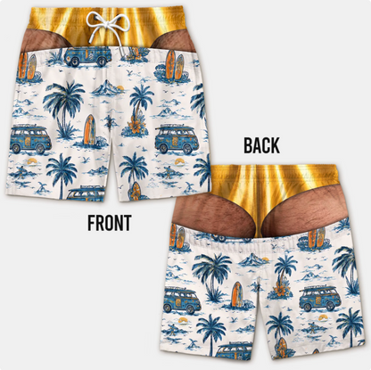 FreedomCheeks™ Funny American Flag Swim Shorts