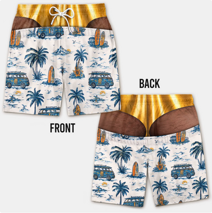 FreedomCheeks™ Funny American Flag Swim Shorts
