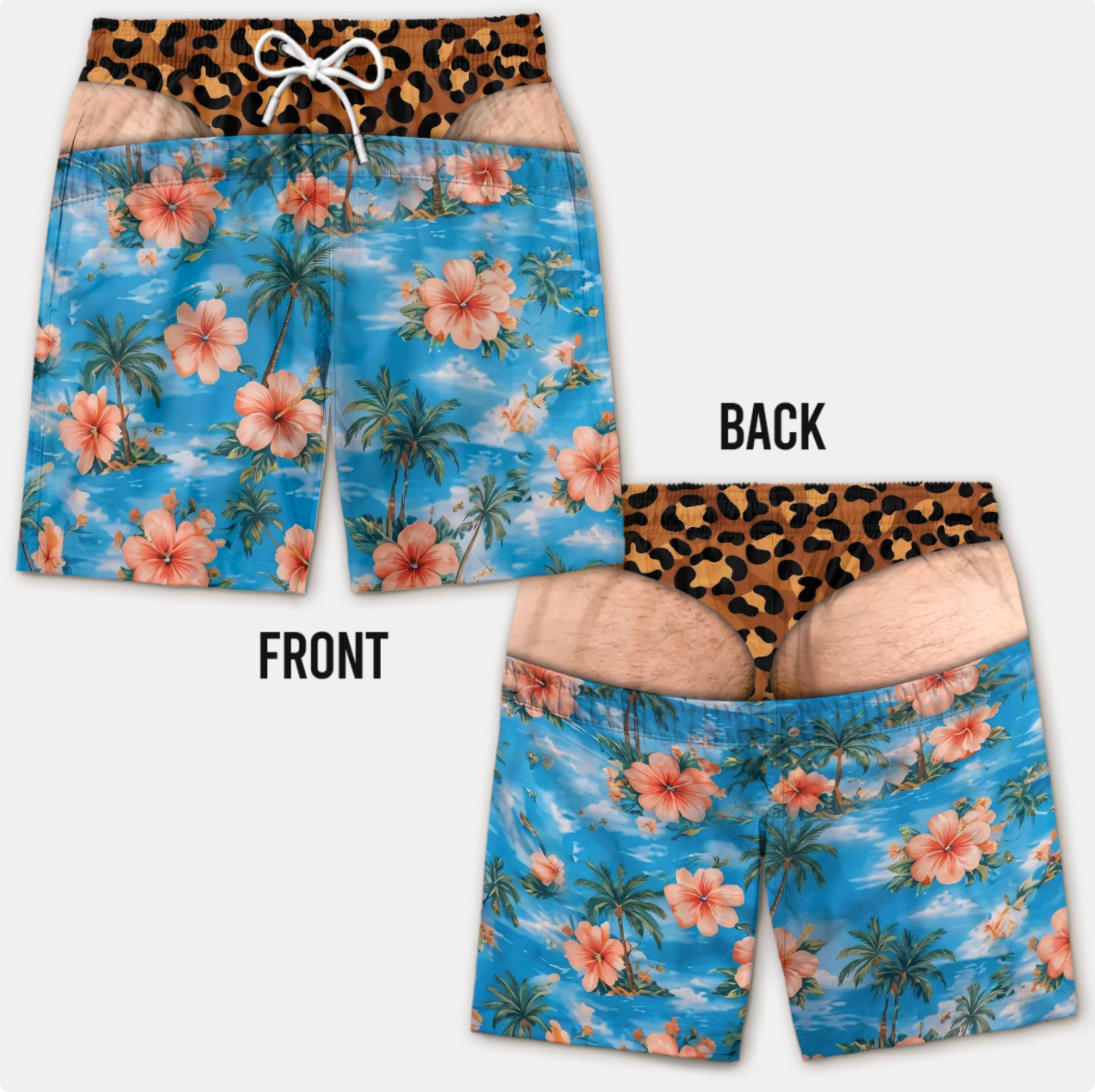 FreedomCheeks™ Funny American Flag Swim Shorts