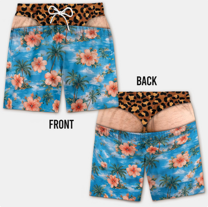 FreedomCheeks™ Funny American Flag Swim Shorts