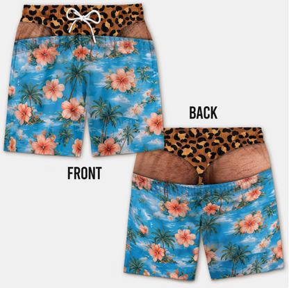 FreedomCheeks™ Funny American Flag Swim Shorts