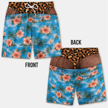 FreedomCheeks™ Funny American Flag Swim Shorts