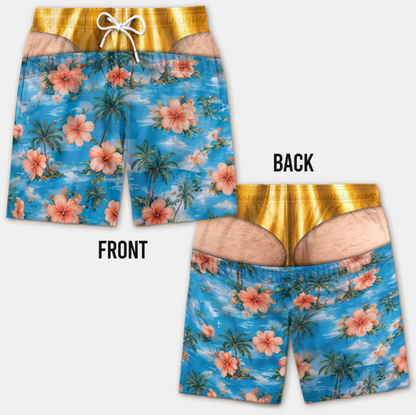 FreedomCheeks™ Funny American Flag Swim Shorts