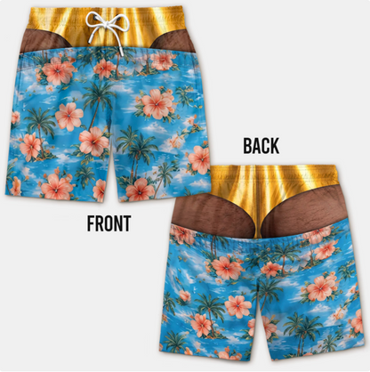 FreedomCheeks™ Funny American Flag Swim Shorts