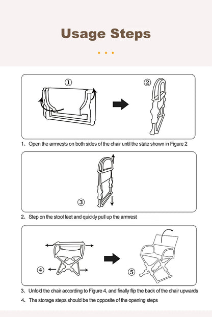 Foldable Aluminum Director's Camping Chair