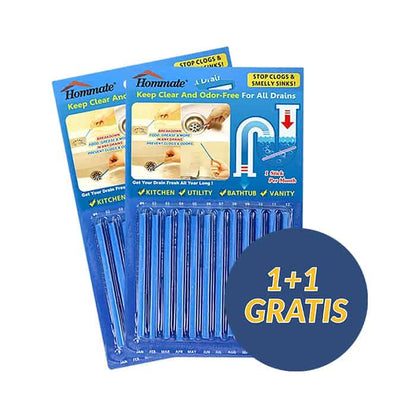 SinkSticks, 12 Piece Drain Cleaning Rod Set 1 + 1 FREE