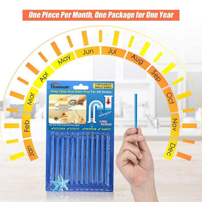 SinkSticks, 12 Piece Drain Cleaning Rod Set 1 + 1 FREE