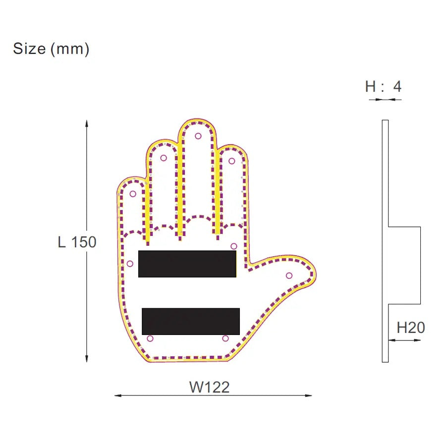 THE GLOGESTURE™ - LED HAND SIGN