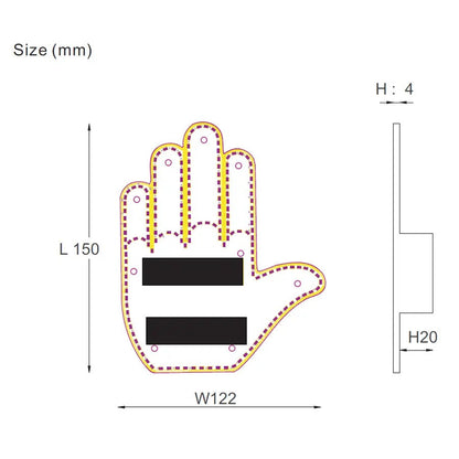 THE GLOGESTURE™ - LED HAND SIGN