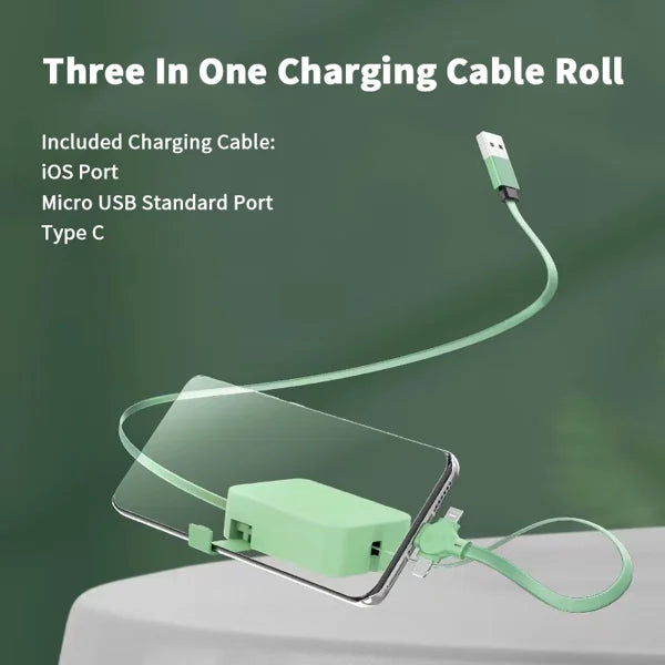 🔥Summer Hot Sale 50% OFF🔥Three In One Charging Cable Roll-Buy 3 Free Shipping