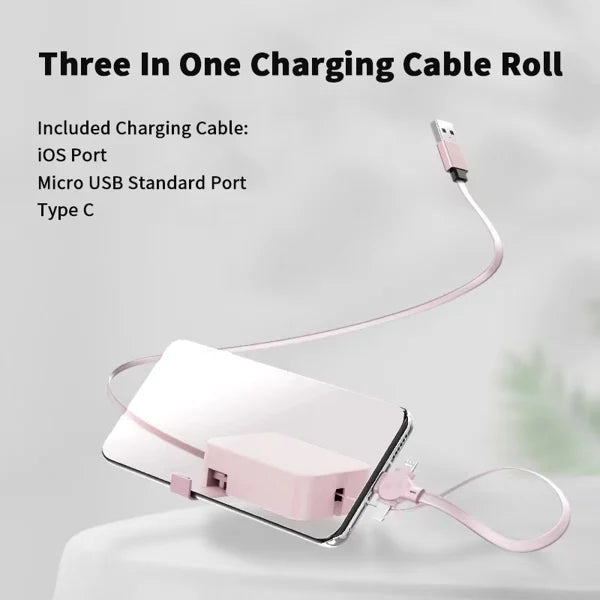 🔥Summer Hot Sale 50% OFF🔥Three In One Charging Cable Roll-Buy 3 Free Shipping