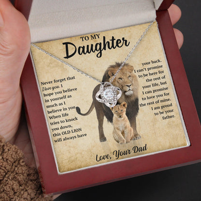 To My Daughter | "This Old Lion" | Love Knot Necklace