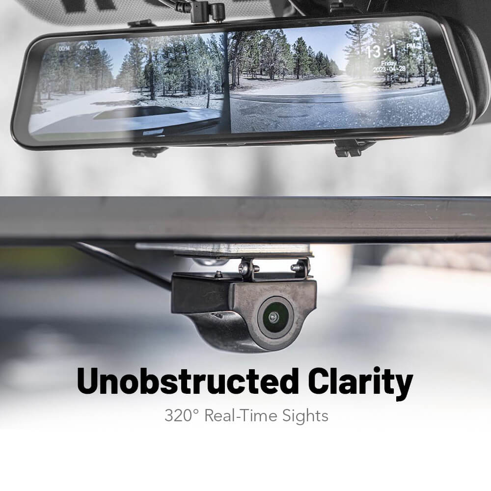 Touch Screen Parking Monitoring Dash Cam Smart Mirror