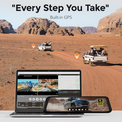Touch Screen Parking Monitoring Dash Cam Smart Mirror