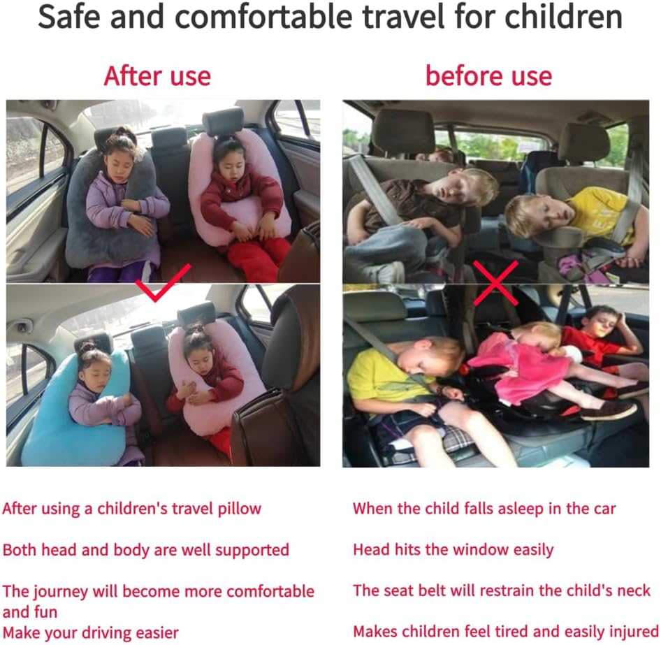 Travel Pillow Cushion for The Back Seat of Car