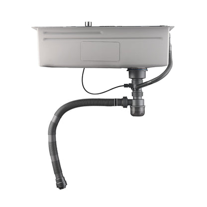 Two Waterfall Faucets Kitchen Sink with Digital Temperature Display & LED Lighting-KS2206