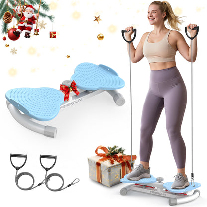 UPGO Slim Waist Twister – 330 lb Silent Core Workout Board for Women, Home Ab Trainer (Blue)