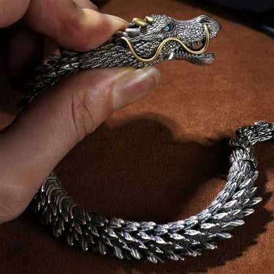 Last Day Promotion 50% OFF - Unleashing the Power of Handmade Golden Horn Dragon Bracelet
