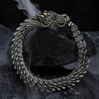 Last Day Promotion 50% OFF - Unleashing the Power of Handmade Golden Horn Dragon Bracelet