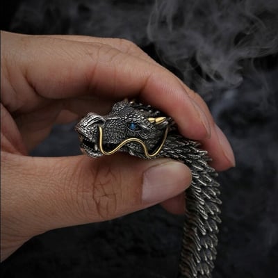 Last Day Promotion 50% OFF - Unleashing the Power of Handmade Golden Horn Dragon Bracelet