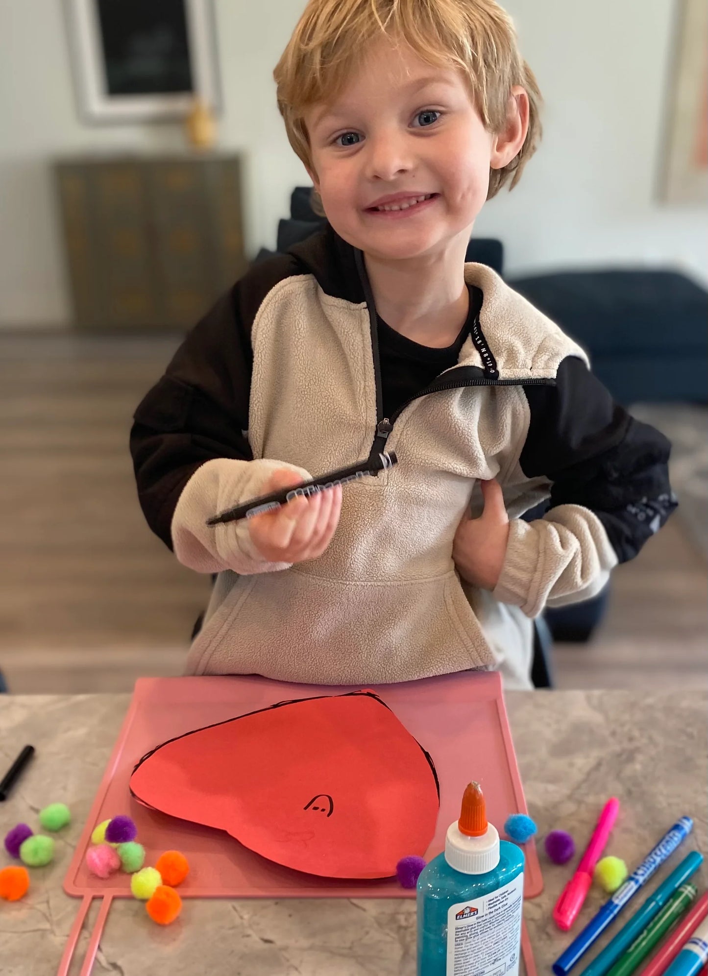 Portable Silicone Table Placemat with Edge Bumper for Toddlers & Babies